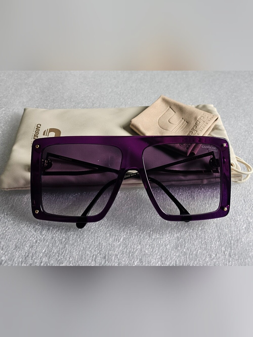 NWOT Carrera CAUNICA/SE - Limited Edition - Purple Square Shield Sunglasses